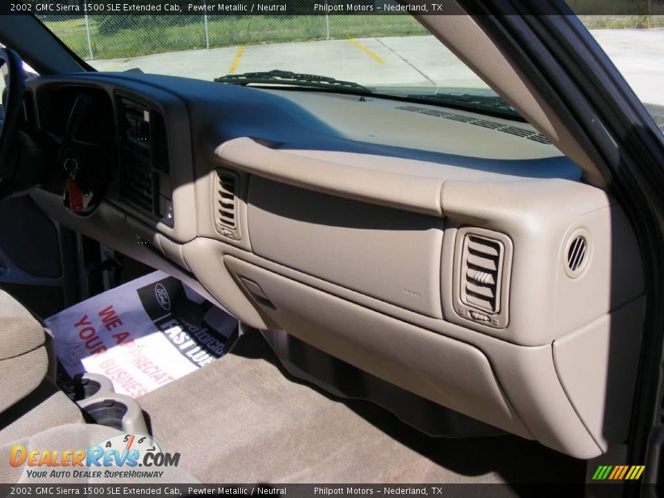 2002 GMC Sierra 1500 SLE Extended Cab Pewter Metallic / Neutral Photo #29