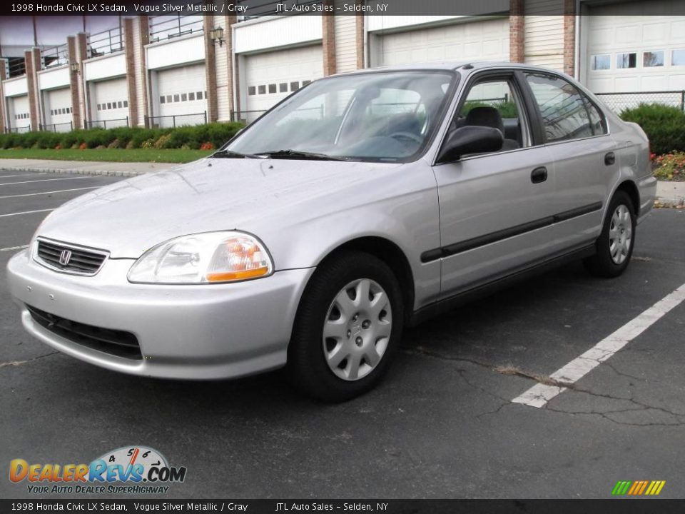 1998 Honda Civic LX Sedan Vogue Silver Metallic / Gray Photo #1