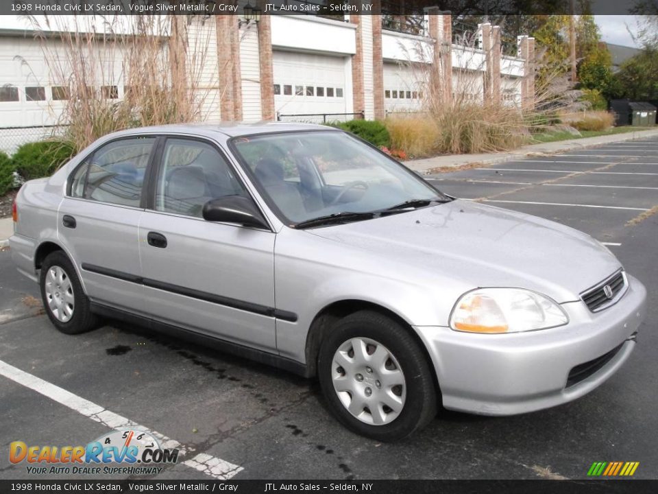 1998 Honda Civic LX Sedan Vogue Silver Metallic / Gray Photo #8