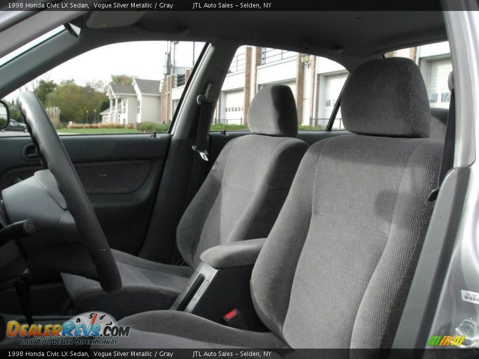 1998 Honda Civic LX Sedan Vogue Silver Metallic / Gray Photo #11