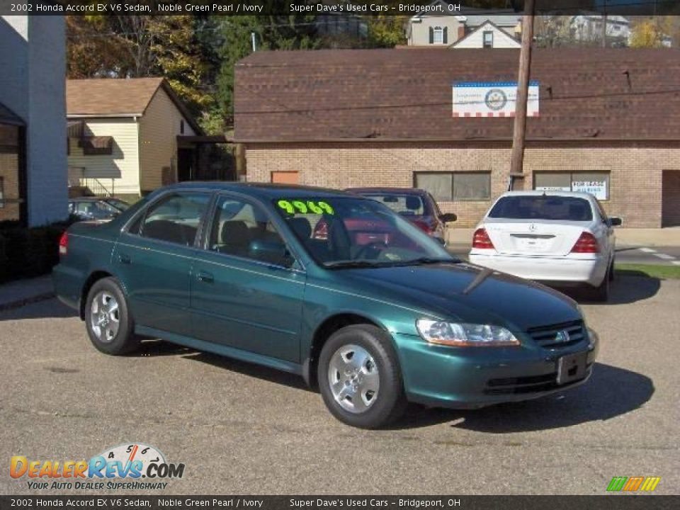 2002 Honda Accord EX V6 Sedan Noble Green Pearl / Ivory Photo #3