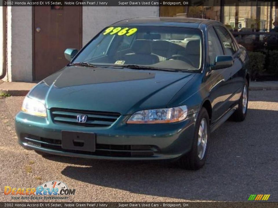 2002 Honda Accord EX V6 Sedan Noble Green Pearl / Ivory Photo #5