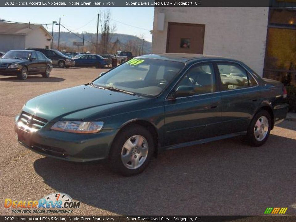 2002 Honda Accord EX V6 Sedan Noble Green Pearl / Ivory Photo #6