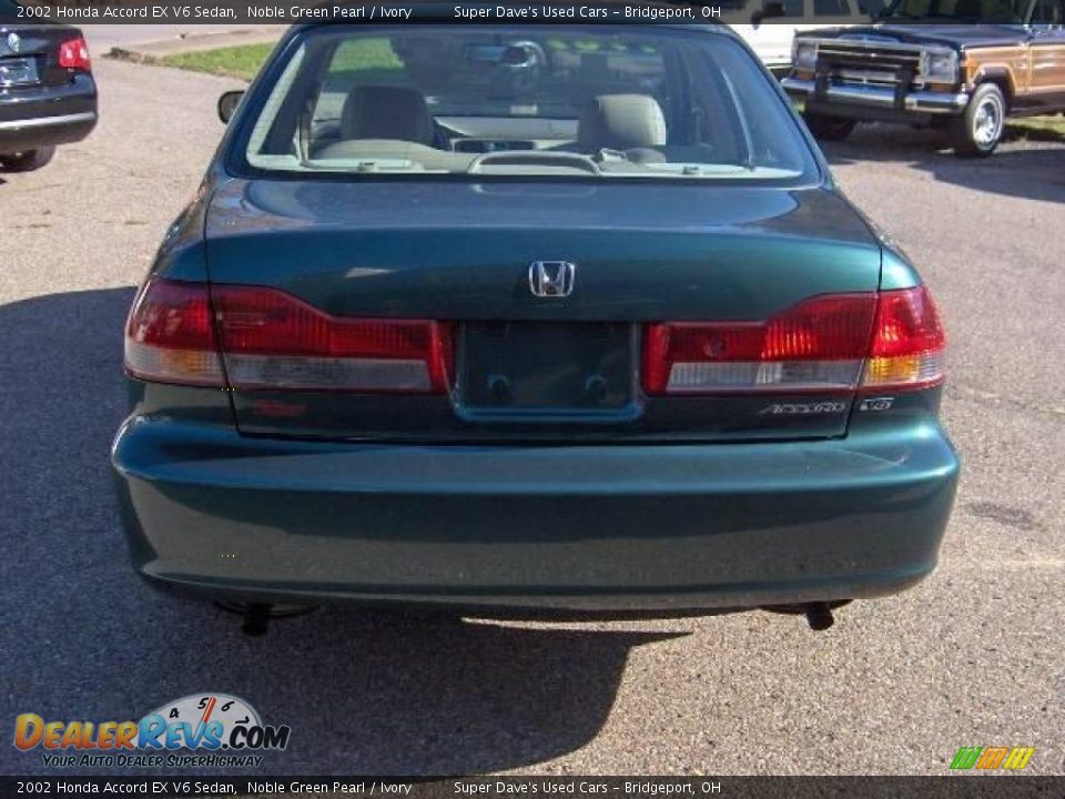 2002 Honda Accord EX V6 Sedan Noble Green Pearl / Ivory Photo #10