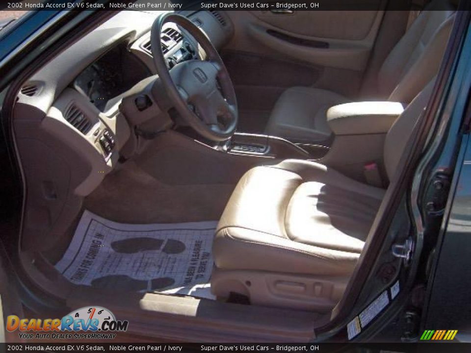 2002 Honda Accord EX V6 Sedan Noble Green Pearl / Ivory Photo #11