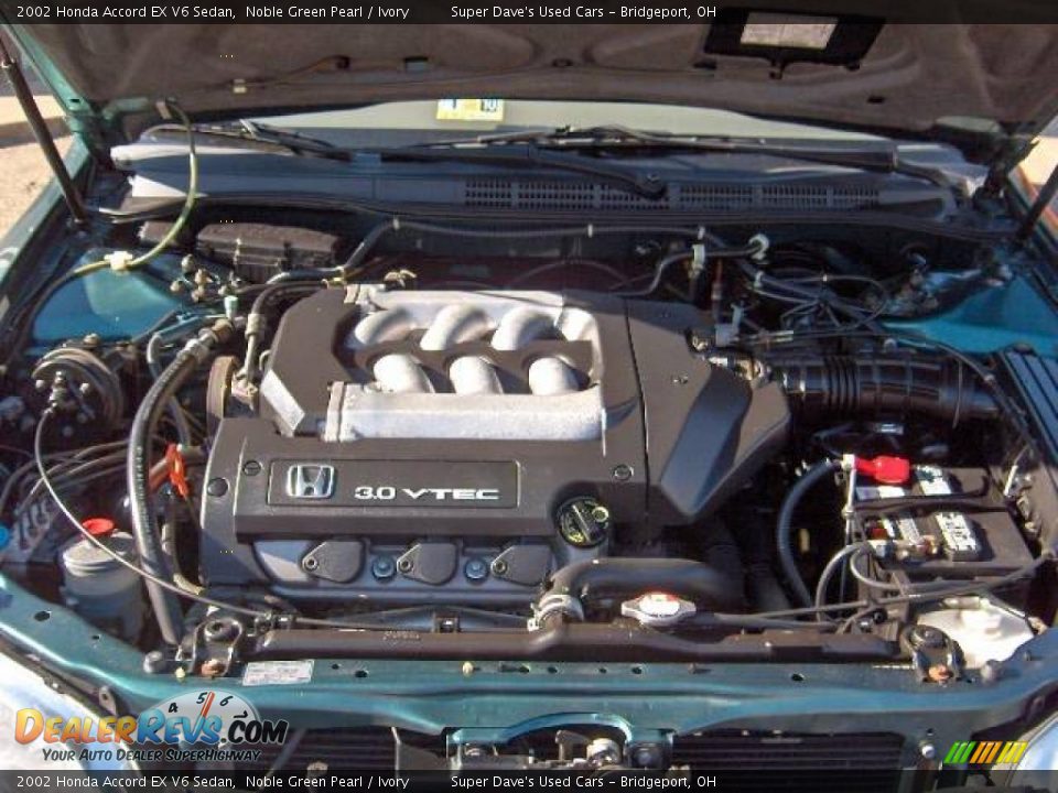 2002 Honda Accord EX V6 Sedan Noble Green Pearl / Ivory Photo #20