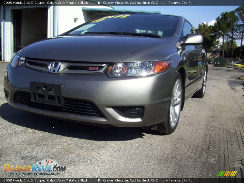2008 Honda Civic Si Coupe Galaxy Gray Metallic / Black Photo #4