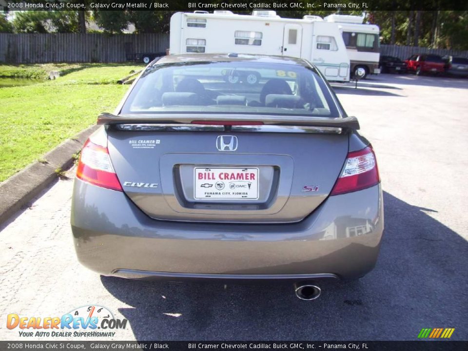 2008 Honda Civic Si Coupe Galaxy Gray Metallic / Black Photo #5