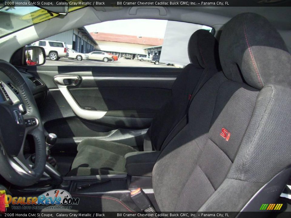 2008 Honda Civic Si Coupe Galaxy Gray Metallic / Black Photo #7