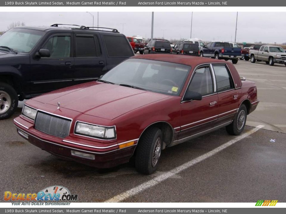 1989 Buick Skylark Limited Sedan Medium Garnet Red Metallic / Red Photo #1