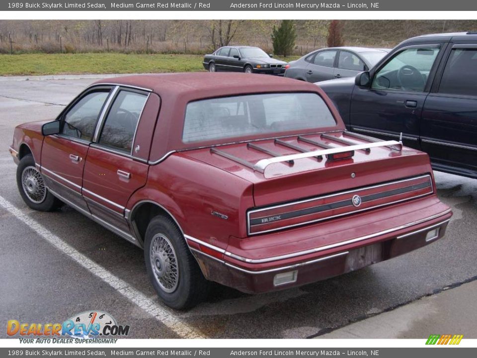 1989 Buick Skylark Limited Sedan Medium Garnet Red Metallic / Red Photo #3