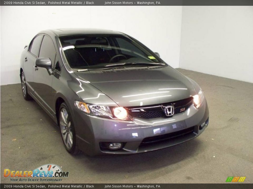 2009 Honda Civic Si Sedan Polished Metal Metallic / Black Photo #1