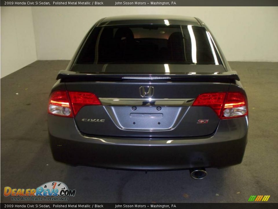 2009 Honda Civic Si Sedan Polished Metal Metallic / Black Photo #3