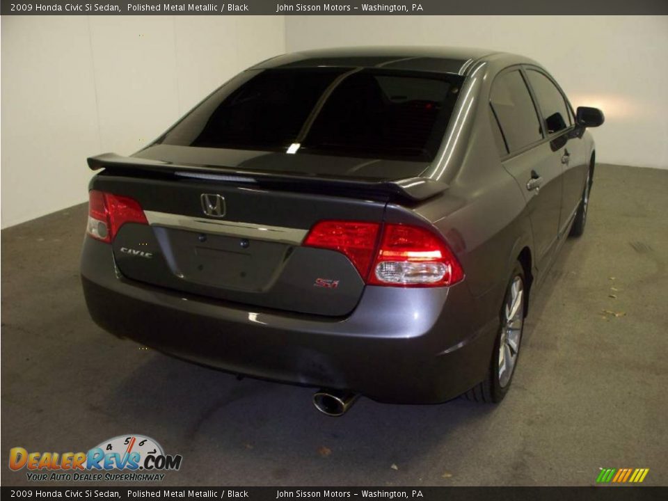 2009 Honda Civic Si Sedan Polished Metal Metallic / Black Photo #4