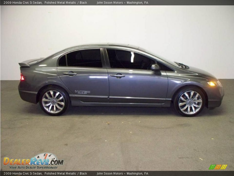 2009 Honda Civic Si Sedan Polished Metal Metallic / Black Photo #5