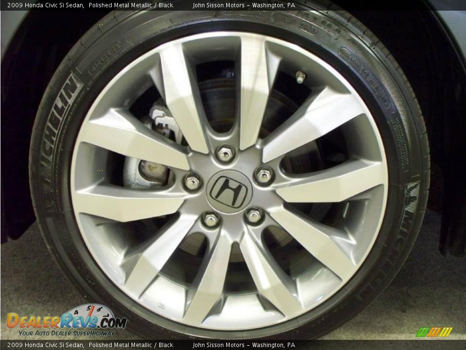 2009 Honda Civic Si Sedan Polished Metal Metallic / Black Photo #8