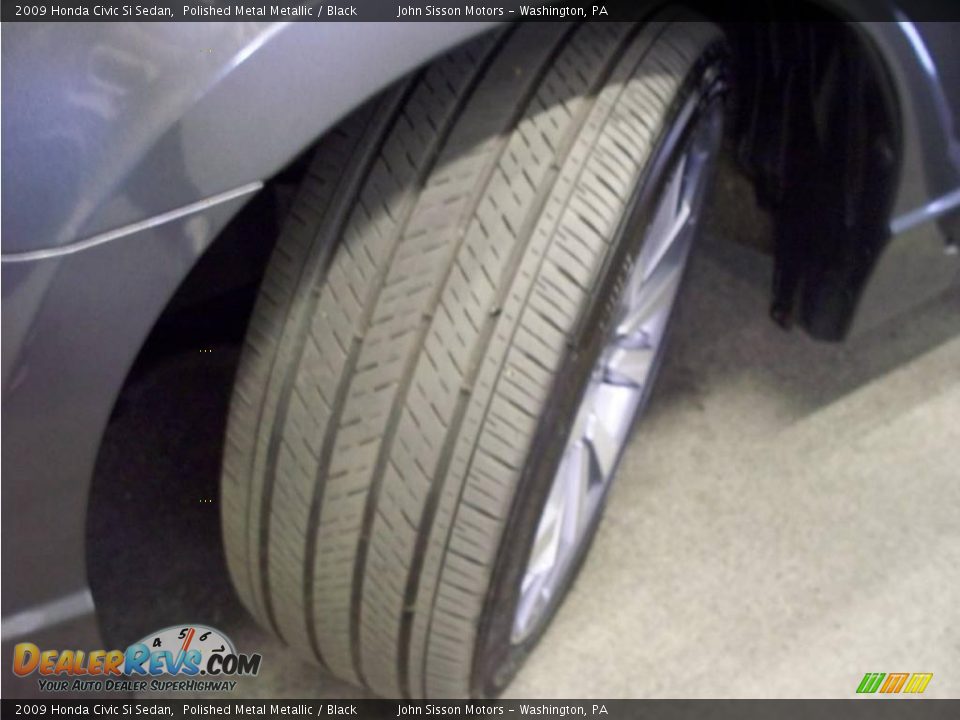 2009 Honda Civic Si Sedan Polished Metal Metallic / Black Photo #11