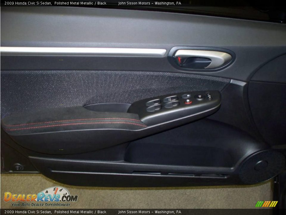 2009 Honda Civic Si Sedan Polished Metal Metallic / Black Photo #12