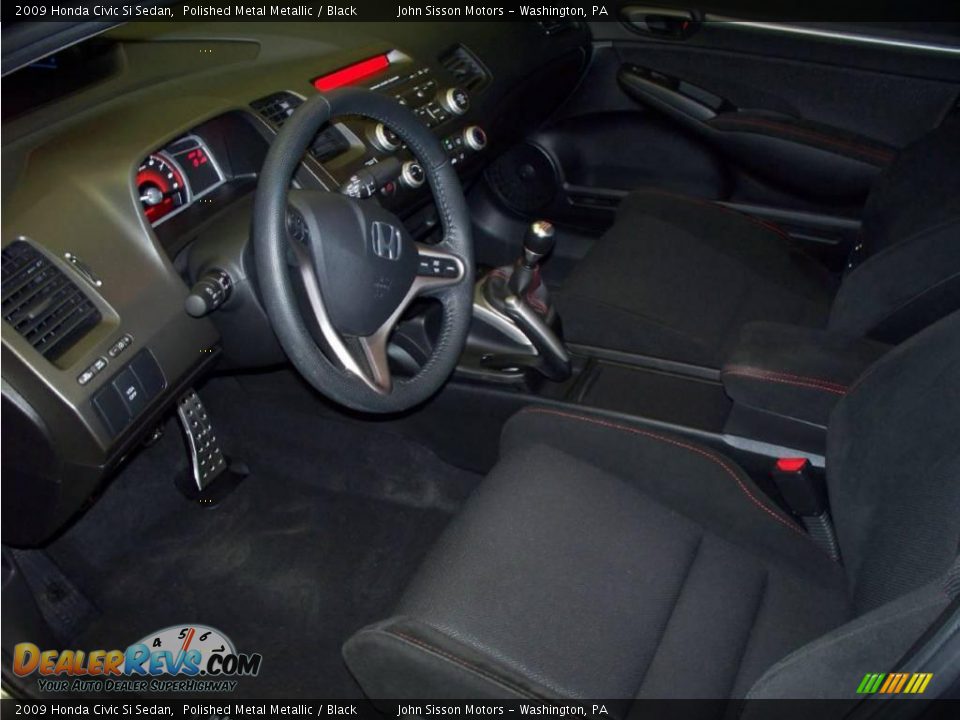2009 Honda Civic Si Sedan Polished Metal Metallic / Black Photo #13