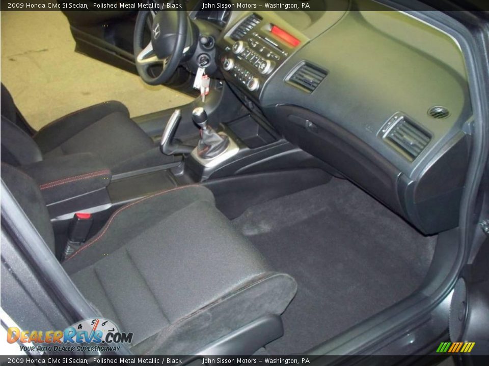 2009 Honda Civic Si Sedan Polished Metal Metallic / Black Photo #14