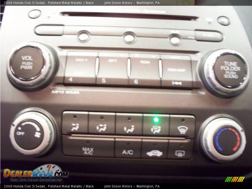 2009 Honda Civic Si Sedan Polished Metal Metallic / Black Photo #17