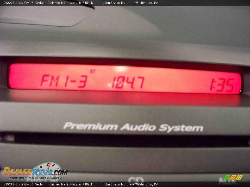 2009 Honda Civic Si Sedan Polished Metal Metallic / Black Photo #18