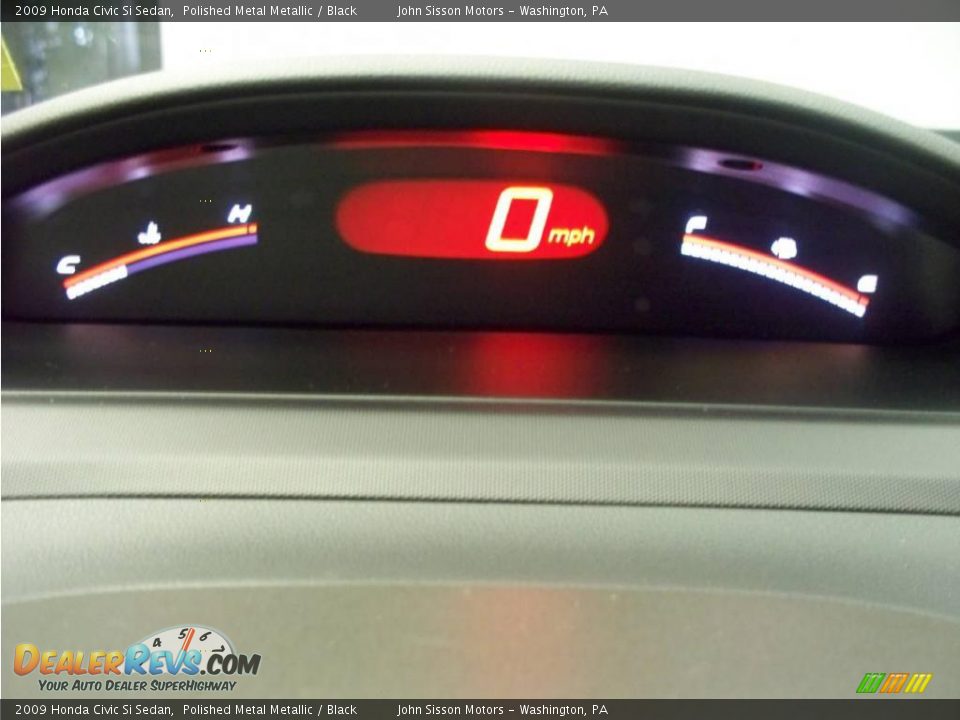 2009 Honda Civic Si Sedan Polished Metal Metallic / Black Photo #19