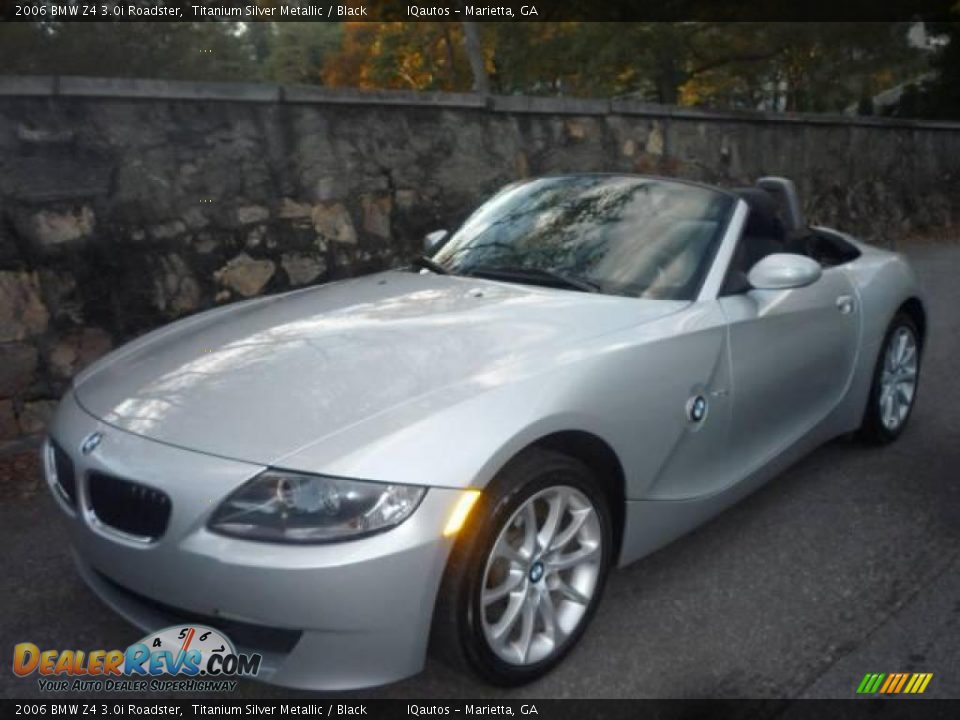 2006 BMW Z4 3.0i Roadster Titanium Silver Metallic / Black Photo #2