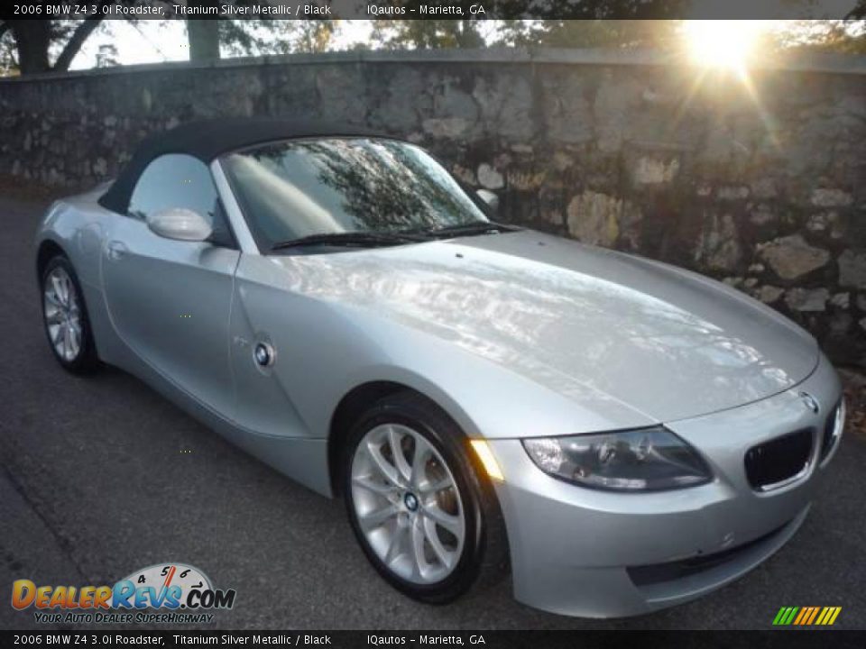 2006 BMW Z4 3.0i Roadster Titanium Silver Metallic / Black Photo #4
