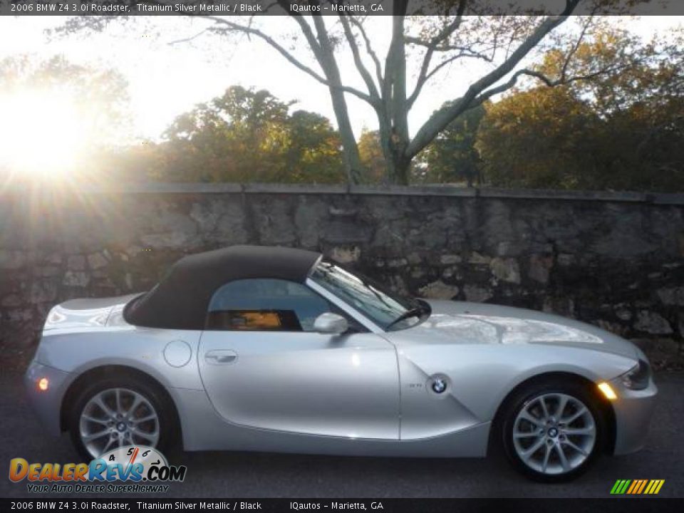 2006 BMW Z4 3.0i Roadster Titanium Silver Metallic / Black Photo #5