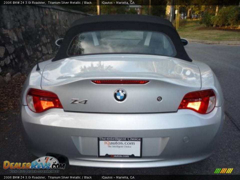 2006 BMW Z4 3.0i Roadster Titanium Silver Metallic / Black Photo #6