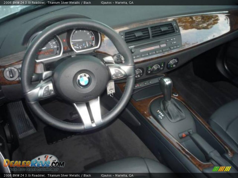 2006 BMW Z4 3.0i Roadster Titanium Silver Metallic / Black Photo #7