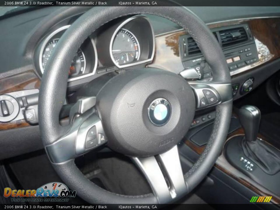 2006 BMW Z4 3.0i Roadster Titanium Silver Metallic / Black Photo #16
