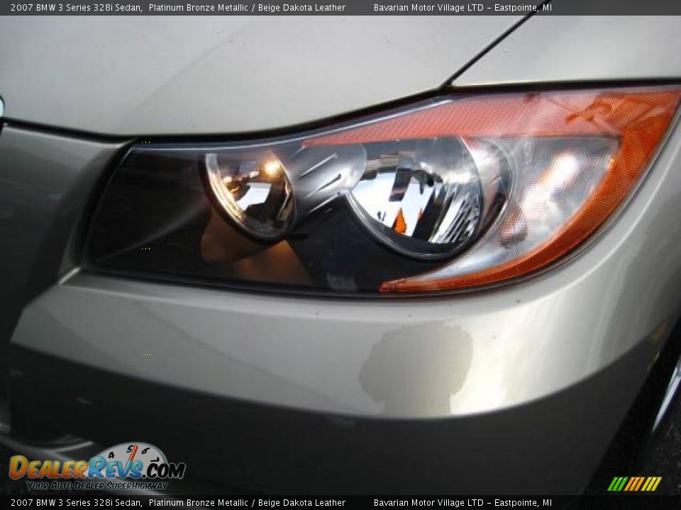 2007 BMW 3 Series 328i Sedan Platinum Bronze Metallic / Beige Dakota Leather Photo #9