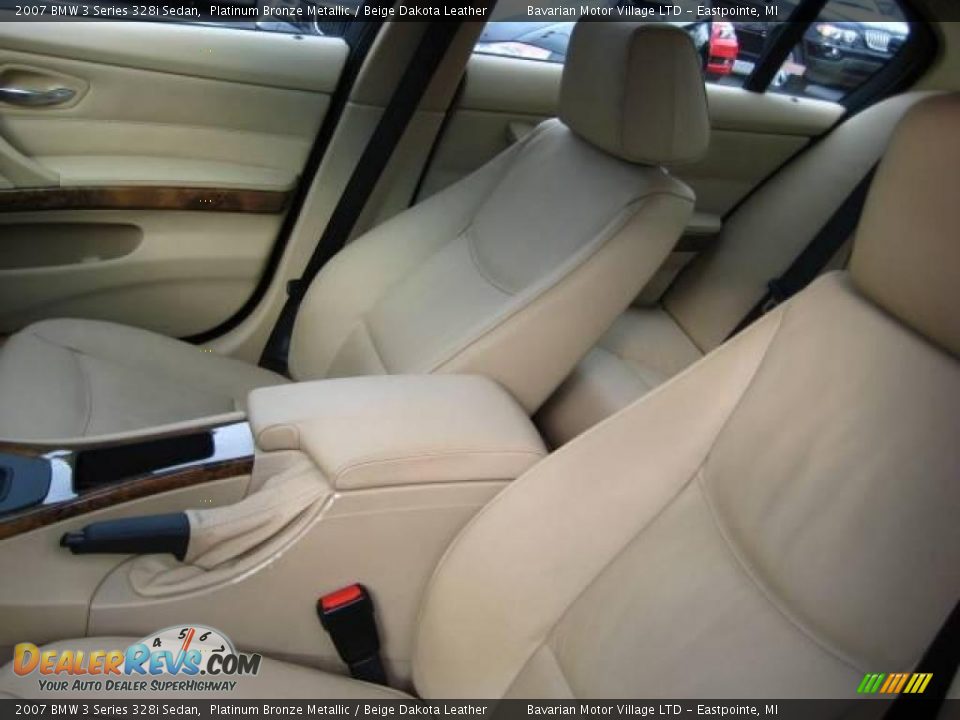 2007 BMW 3 Series 328i Sedan Platinum Bronze Metallic / Beige Dakota Leather Photo #13