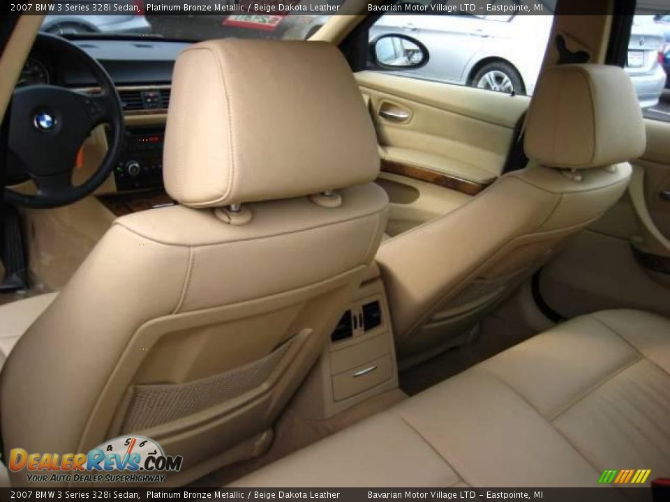 2007 BMW 3 Series 328i Sedan Platinum Bronze Metallic / Beige Dakota Leather Photo #14