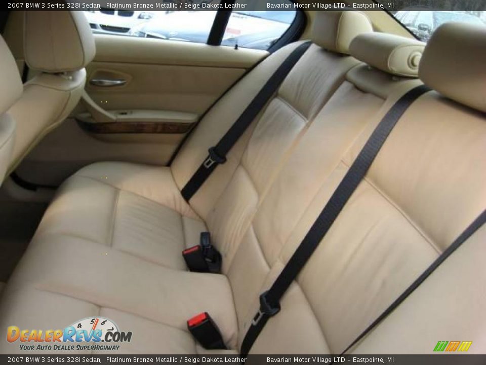 2007 BMW 3 Series 328i Sedan Platinum Bronze Metallic / Beige Dakota Leather Photo #15