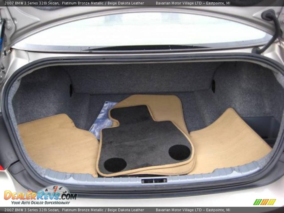 2007 BMW 3 Series 328i Sedan Platinum Bronze Metallic / Beige Dakota Leather Photo #16