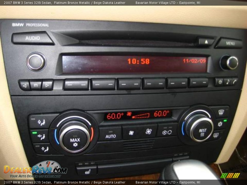 2007 BMW 3 Series 328i Sedan Platinum Bronze Metallic / Beige Dakota Leather Photo #18