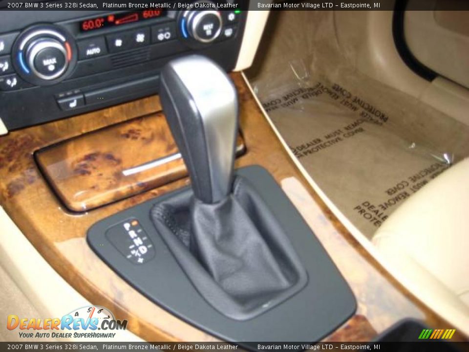 2007 BMW 3 Series 328i Sedan Platinum Bronze Metallic / Beige Dakota Leather Photo #19
