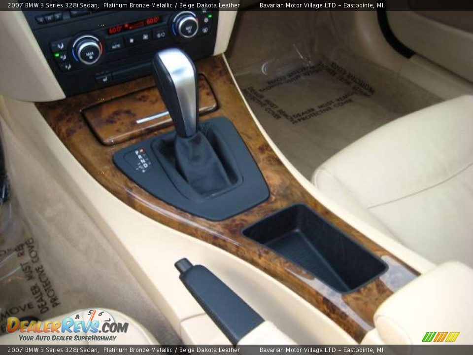 2007 BMW 3 Series 328i Sedan Platinum Bronze Metallic / Beige Dakota Leather Photo #20