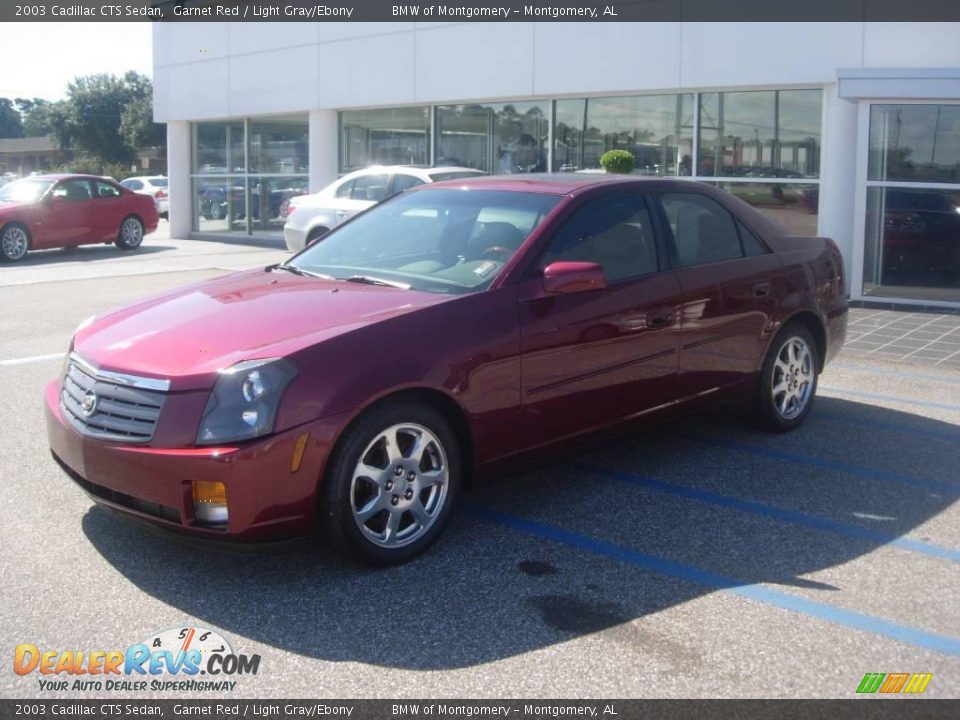 2003 Cadillac CTS Sedan Garnet Red / Light Gray/Ebony Photo #1