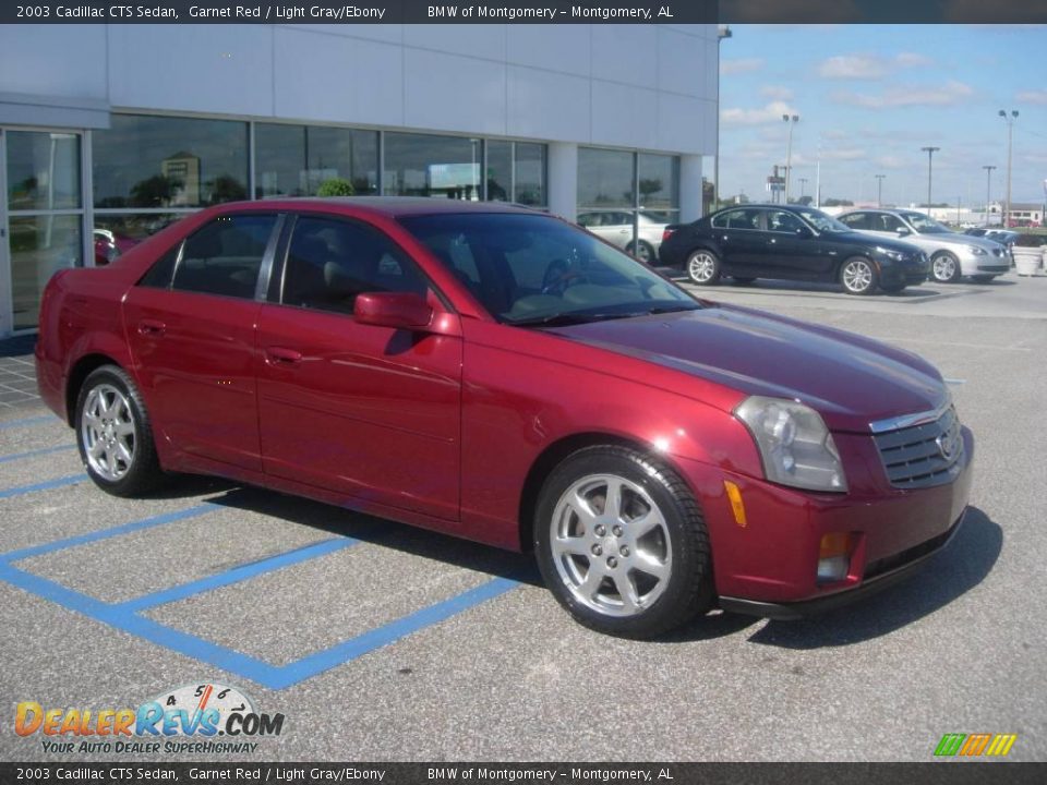 2003 Cadillac CTS Sedan Garnet Red / Light Gray/Ebony Photo #2