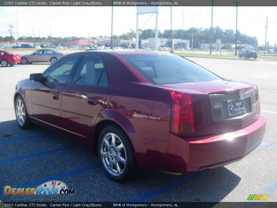 2003 Cadillac CTS Sedan Garnet Red / Light Gray/Ebony Photo #3