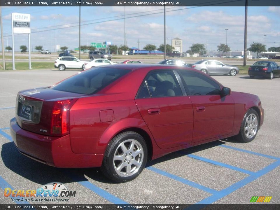 2003 Cadillac CTS Sedan Garnet Red / Light Gray/Ebony Photo #4