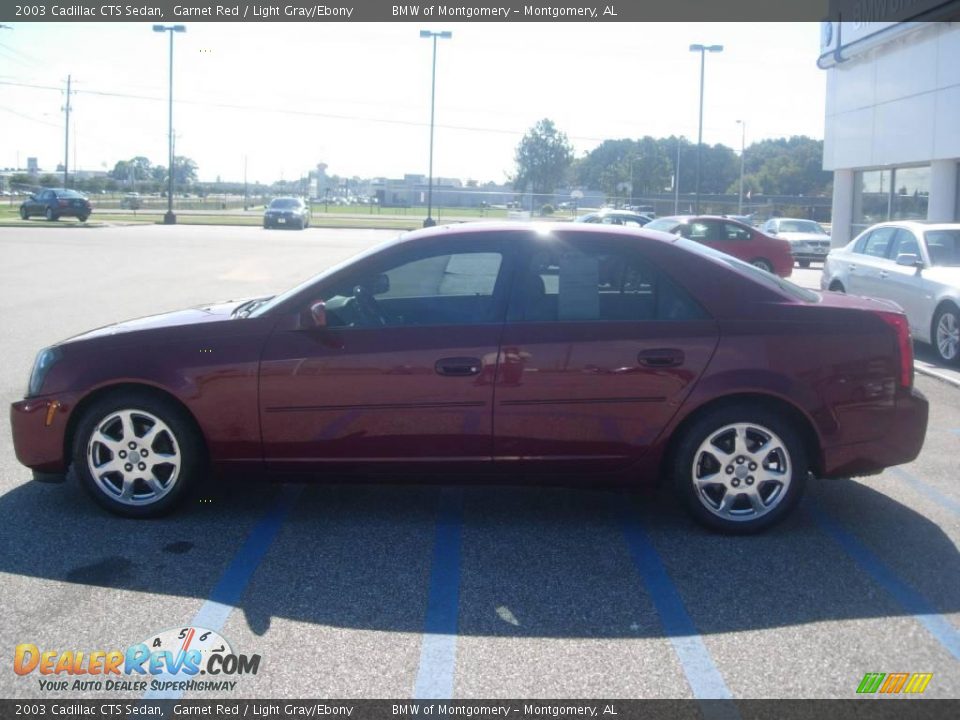 2003 Cadillac CTS Sedan Garnet Red / Light Gray/Ebony Photo #6
