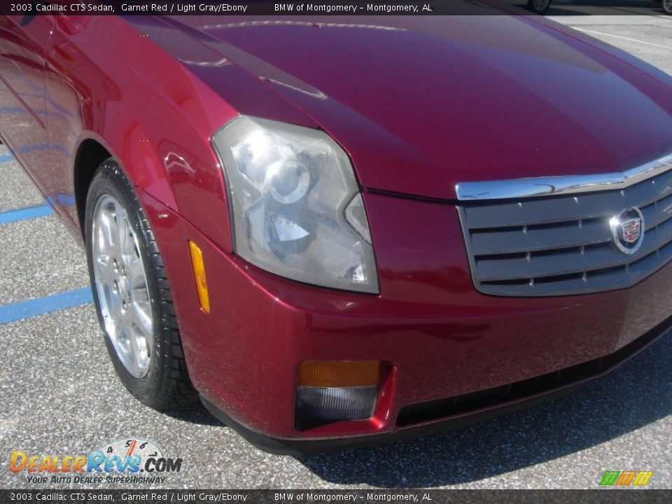 2003 Cadillac CTS Sedan Garnet Red / Light Gray/Ebony Photo #7