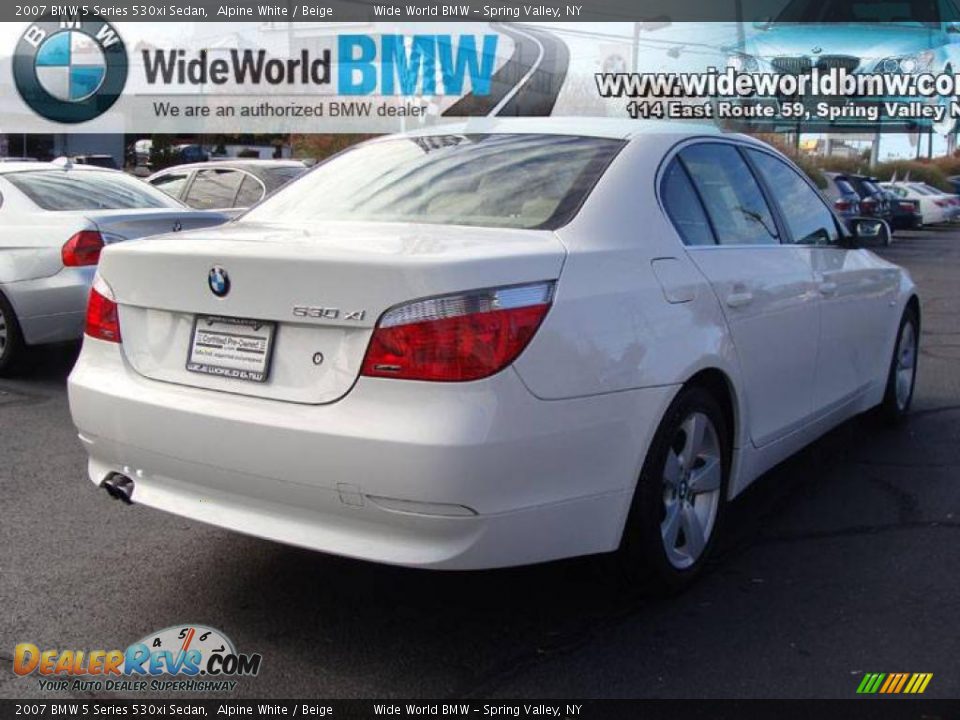 2007 BMW 5 Series 530xi Sedan Alpine White / Beige Photo #4