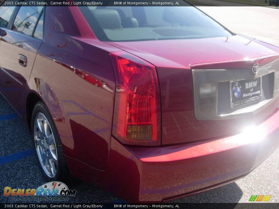 2003 Cadillac CTS Sedan Garnet Red / Light Gray/Ebony Photo #9