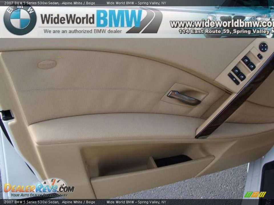 2007 BMW 5 Series 530xi Sedan Alpine White / Beige Photo #6